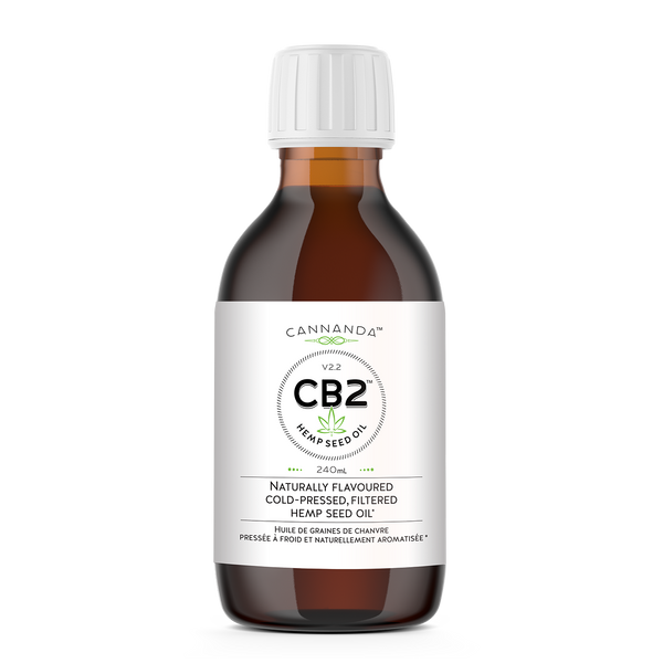 CB2 Organic Hemp Seed Oil Infused With Terpenes by Cannanda - 240mL